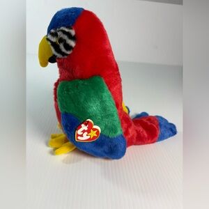 Ty Beanie Baby Jabber the Parrot with Tag Colorful Beanie Buddies Collectible